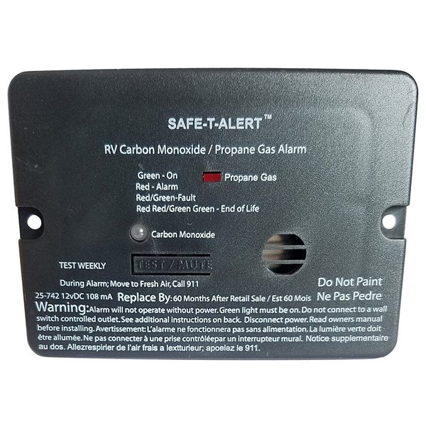 Safe-T-Alert Combo Carbon Monoxide Propane Alarm - Surface Mount - Min 25-742-BL